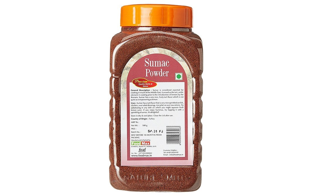 NatureSmith Sumac Powder    Plastic Jar  500 grams